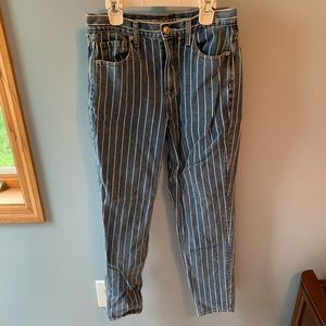 Striped American Eagle Mom Jeans